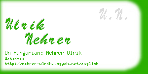 ulrik nehrer business card
